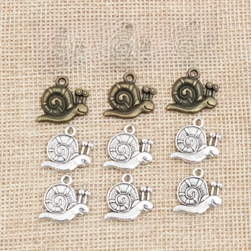 15 sztuk 18x15mm antyczne tybetański srebrny brązu ślimaki ręcznie robiony wisiorek: DIY dla bransoletka naszyjnik — zdjęcie 2