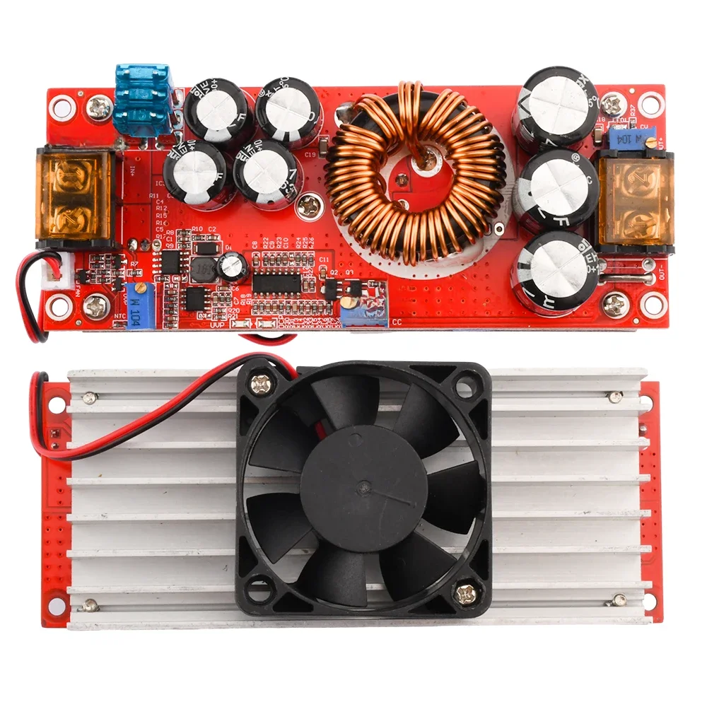 1200/1500/1800W 20/30/40A DC-DC Boost Converter Step Up Moduł zasilacza 10-60V do 12-90V ładowarka z regulowanym napięciem — zdjęcie 2