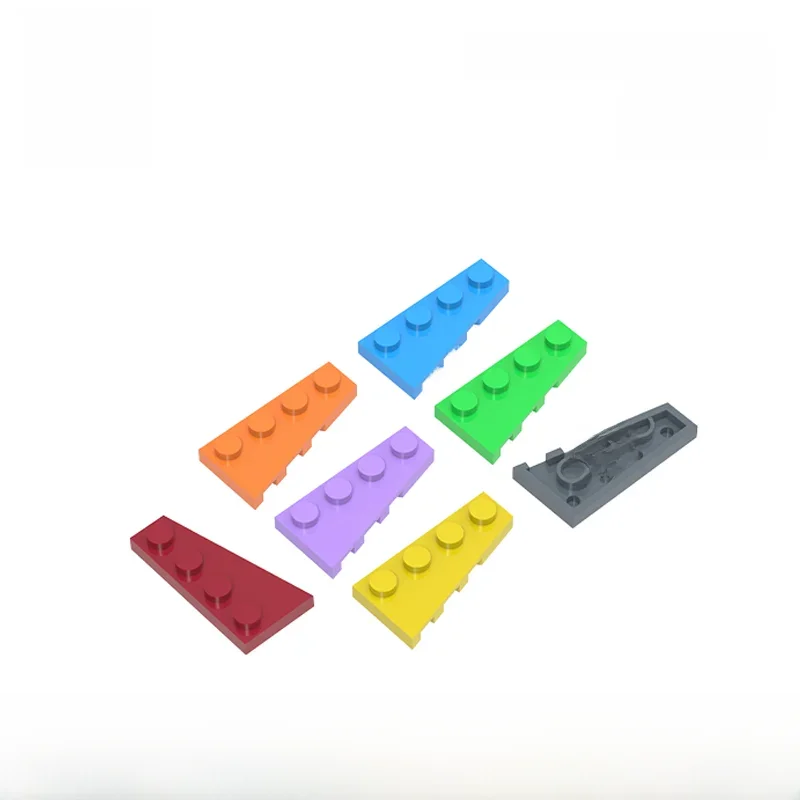 Wange 121pcs/lot 2x4 rechte keilförmige Baustein moc Teile kompatibel mit Ziegeln DIY Kinder Spielzeug Montage Geschenk box