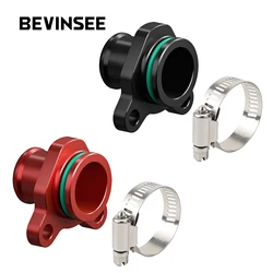 BEVINSEE Raccordo per tubo dell'acqua Tappo porta del liquido di raffreddamento in alluminio per BMW N54 N52 N53 N20 Z4 325i 335i 335 135i 525i 528i 530i 11537541992