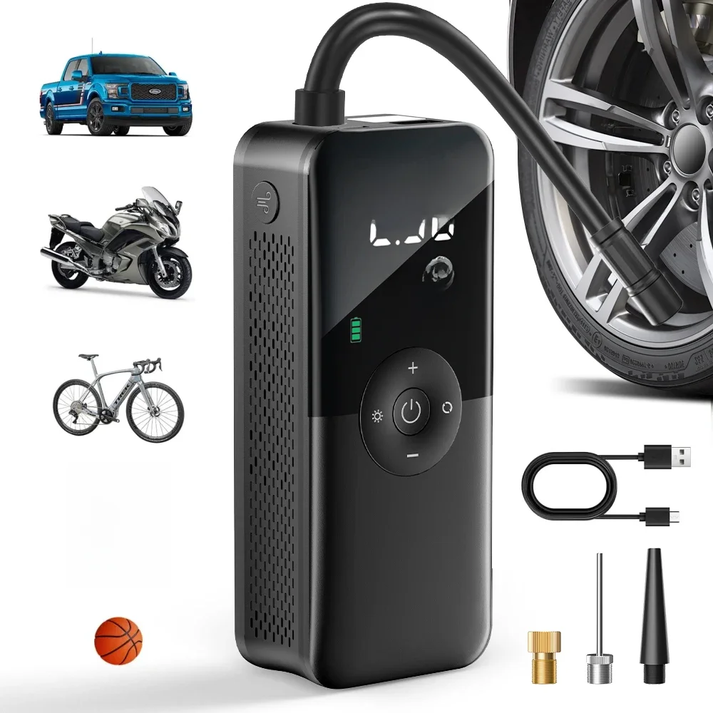 AliExpress CARSUN Portable Tire Inflator Rechargeable Electric Inflator For Car  Bicycle Digital Air Compressor Football Ball Inflator Pump