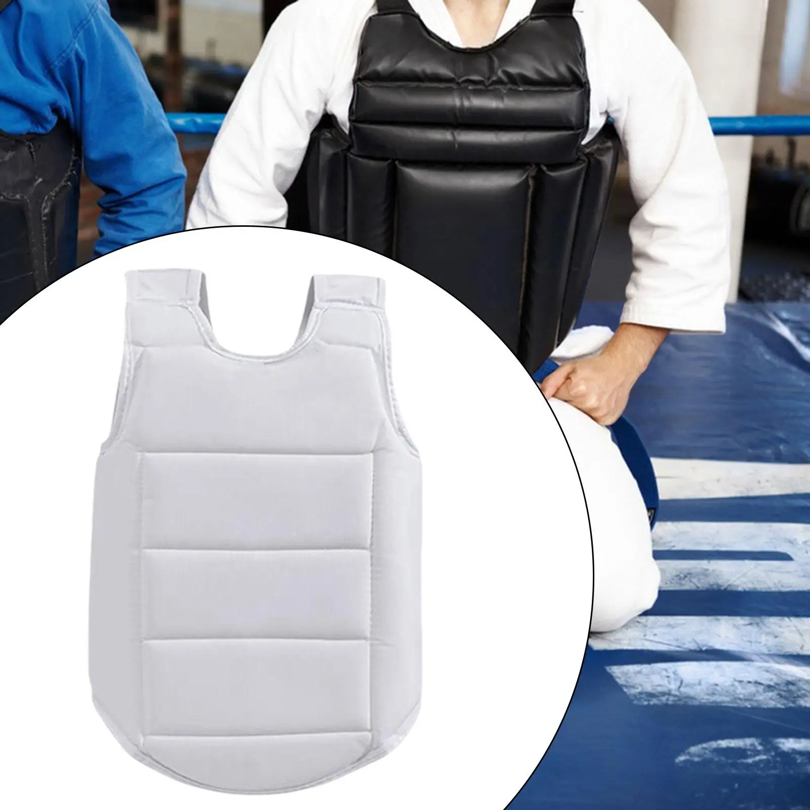 

Karate Chest Guard Adjustable Body Protector Professional Rib Shield for Taekwondo Training Body Kickboxing Protective Gear