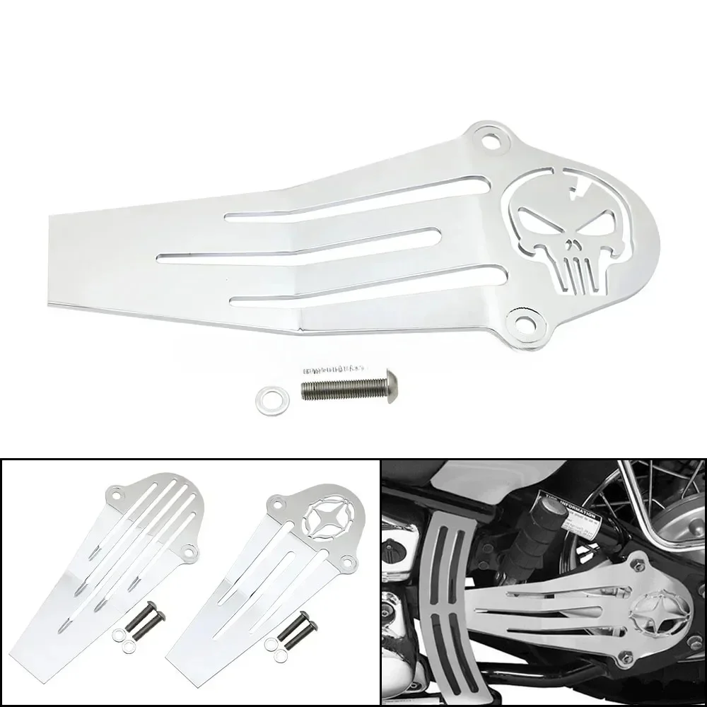 Voor Yamaha Dragstar V-Star XVS650 '98-'17 XVS1100 '98-'09 Classic Custom Motorcycle Chrome Skull Aandrijfas cover - afbeelding 2