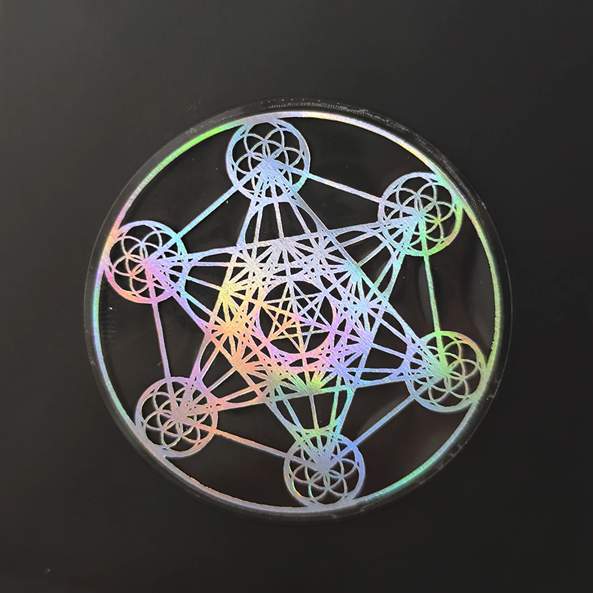 200 قطعة من الملصقات المجسمة على شكل مكعب ميتاترون - تصميم هندسي مقدس، ملصقات تزيين روحية لسكرابوكينغ والمجلات. #3