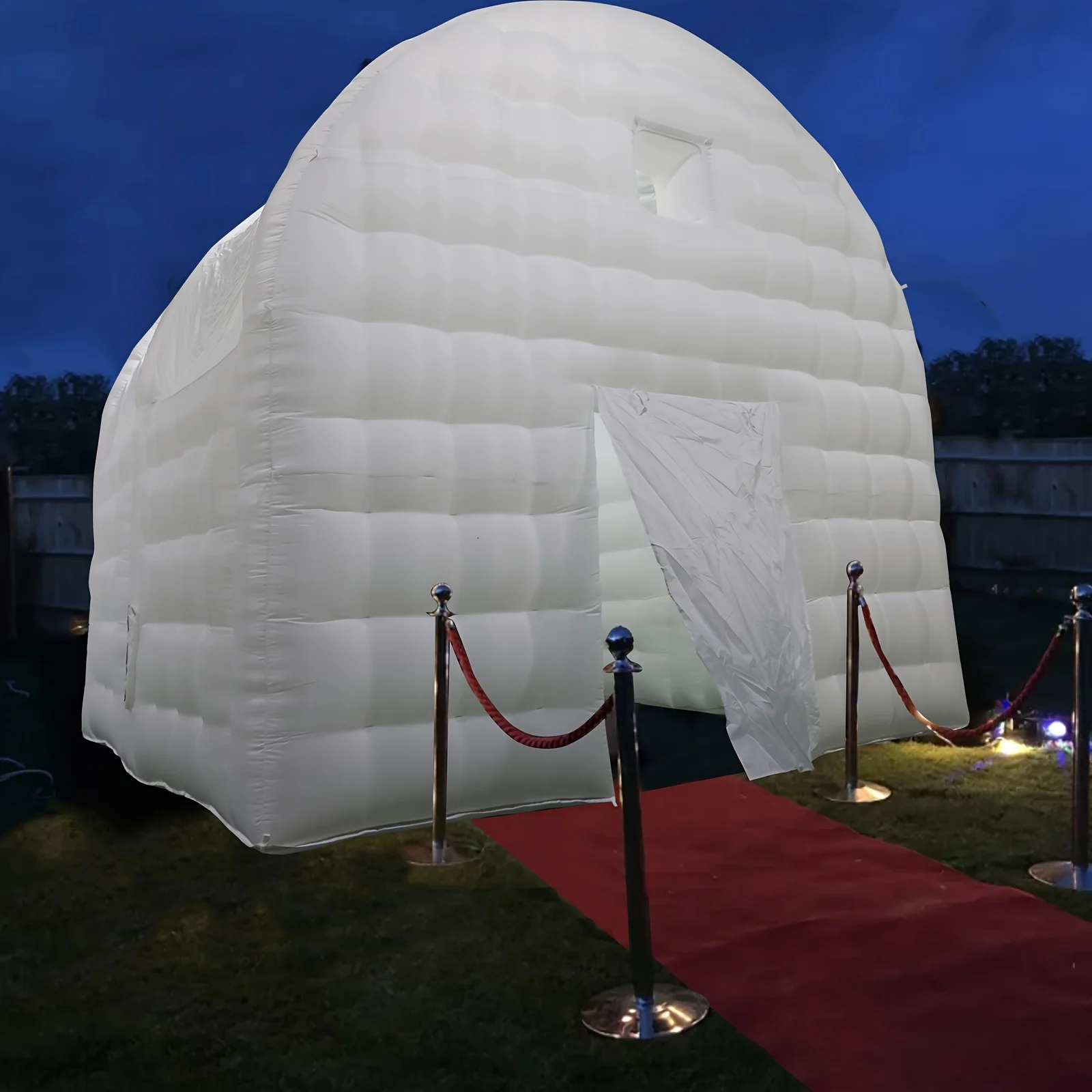 Tienda de campaña inflable de cubo blanco, carpa portátil de 4,5 m para Club nocturno, sala de discoteca, Gazebo, tienda de campaña para eventos comerciales y publicidad