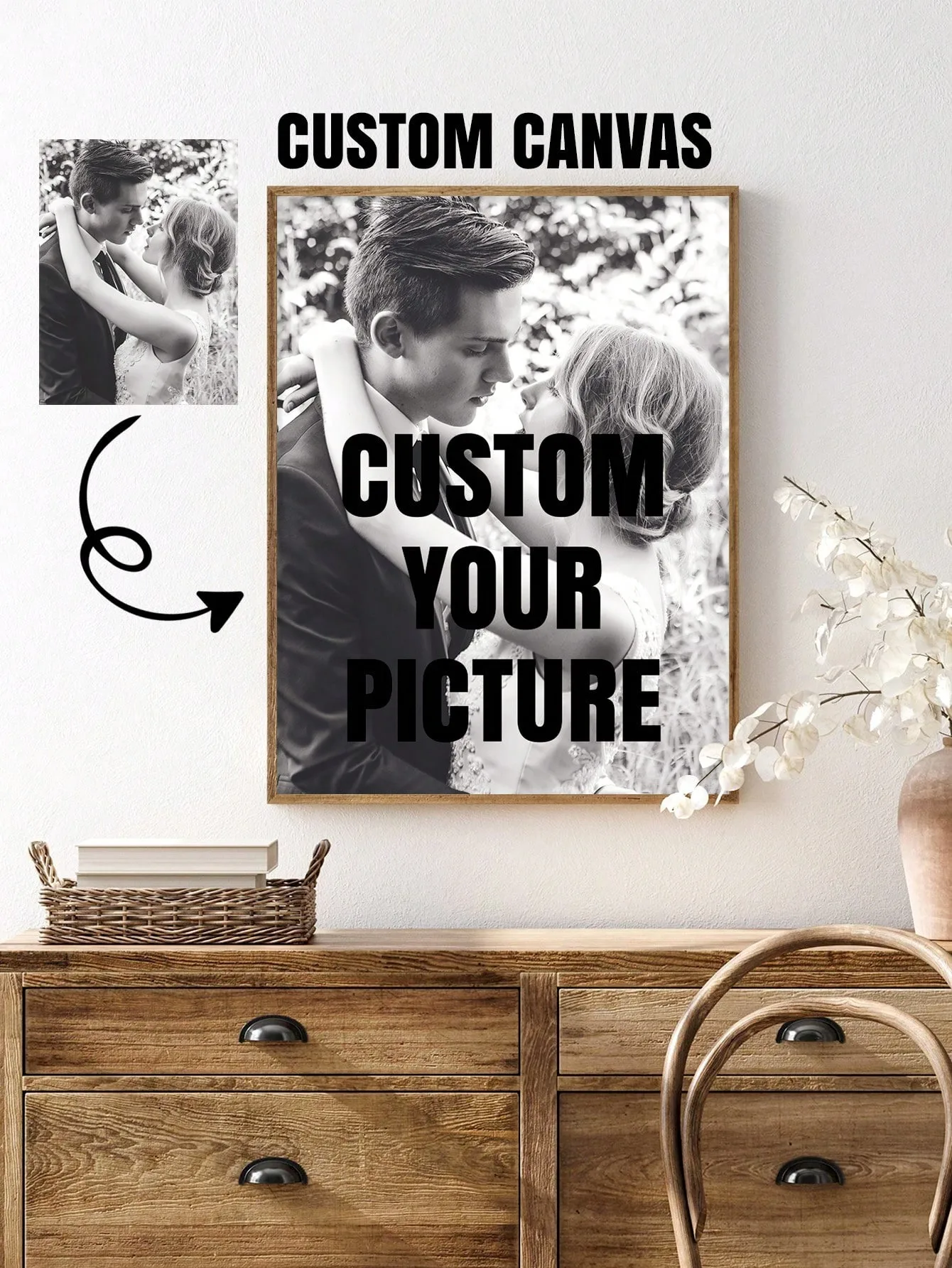 1 Lienzo personalizado con foto impresa, arte de pared con tu foto impresa en lienzo, marco opcional, vida de verano relajada