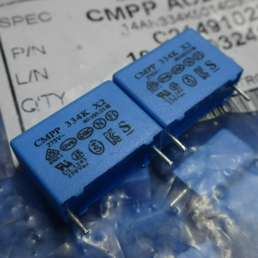 10pcs/lot SUNG HO CMPP 0.33uf 275vAC 330nf u33 334 K Brand New 15mm Film Capacitor (Height: 12mm) CMPPAC275V334K15C