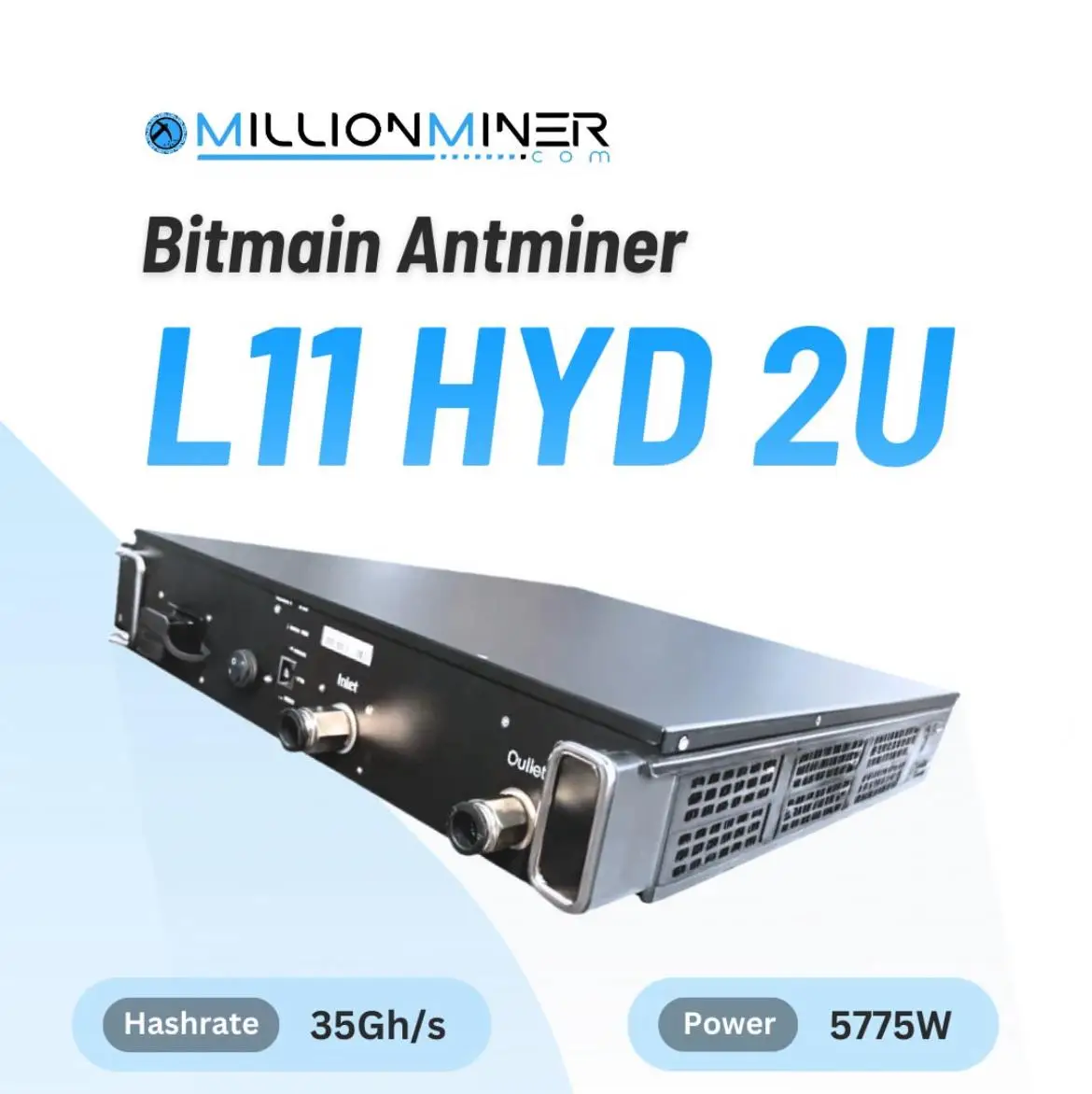 

Ready To Ship Bitmain Antminer L11 Hydro 2U 35Gh/s 5775W Dogecoin Litecoin Miner