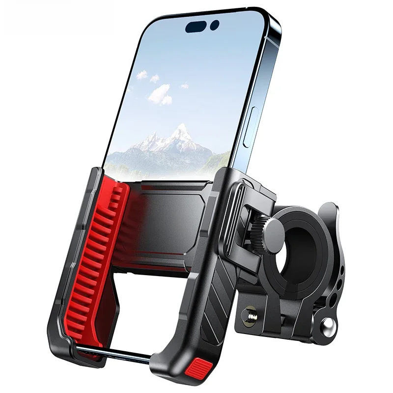 Joyroom Fietstelefoonhouder Universele bediening met één hand Fietsmotorfiets Telefoonhouder voor 4,7-7" mobiele telefoon Schokbestendig - afbeelding 2