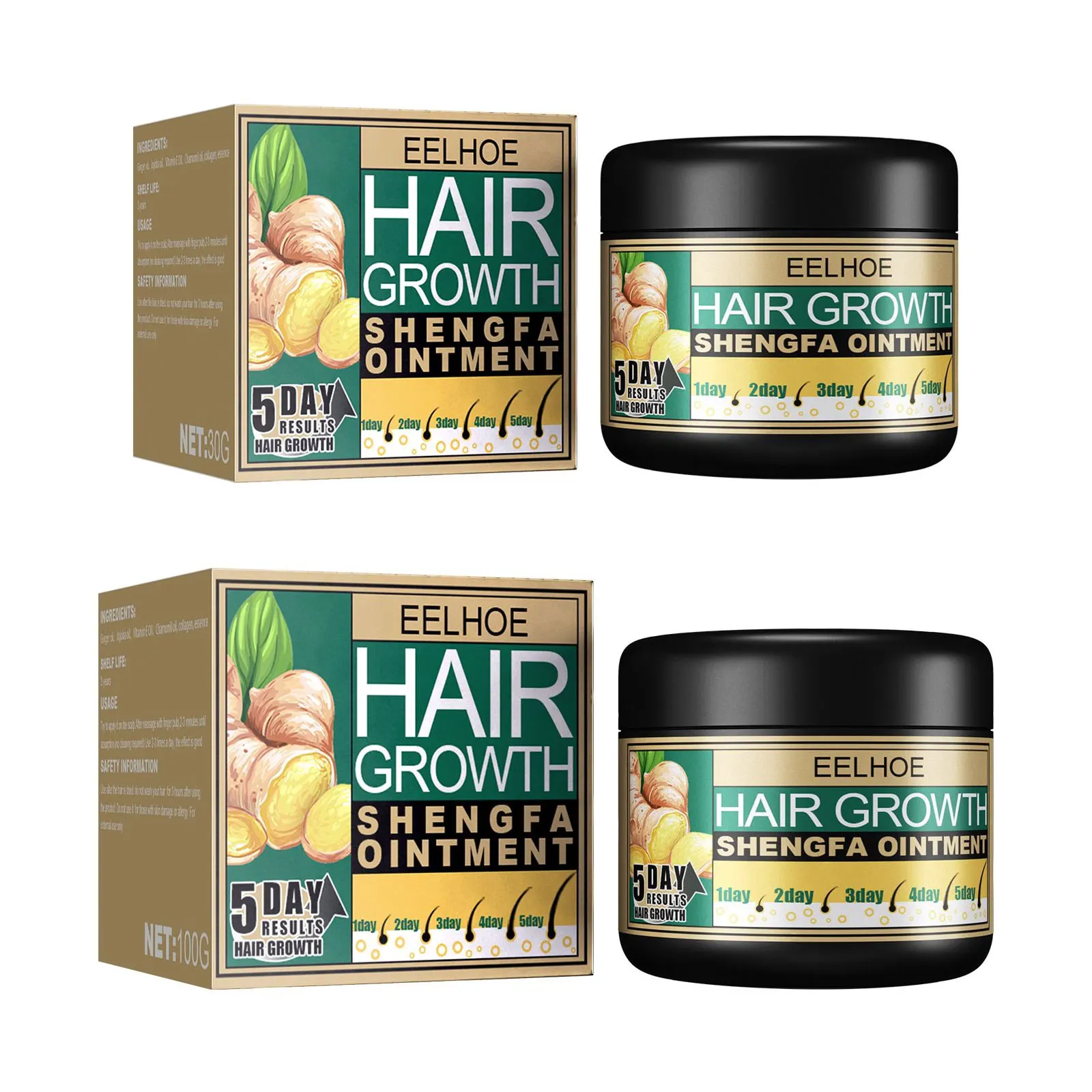EELHOE Ginger Hair Growth Cream Anti Hair Loss Dense Hair Regrowth Nourish Scalp Treatment Strengthening Follicles Repair Cream