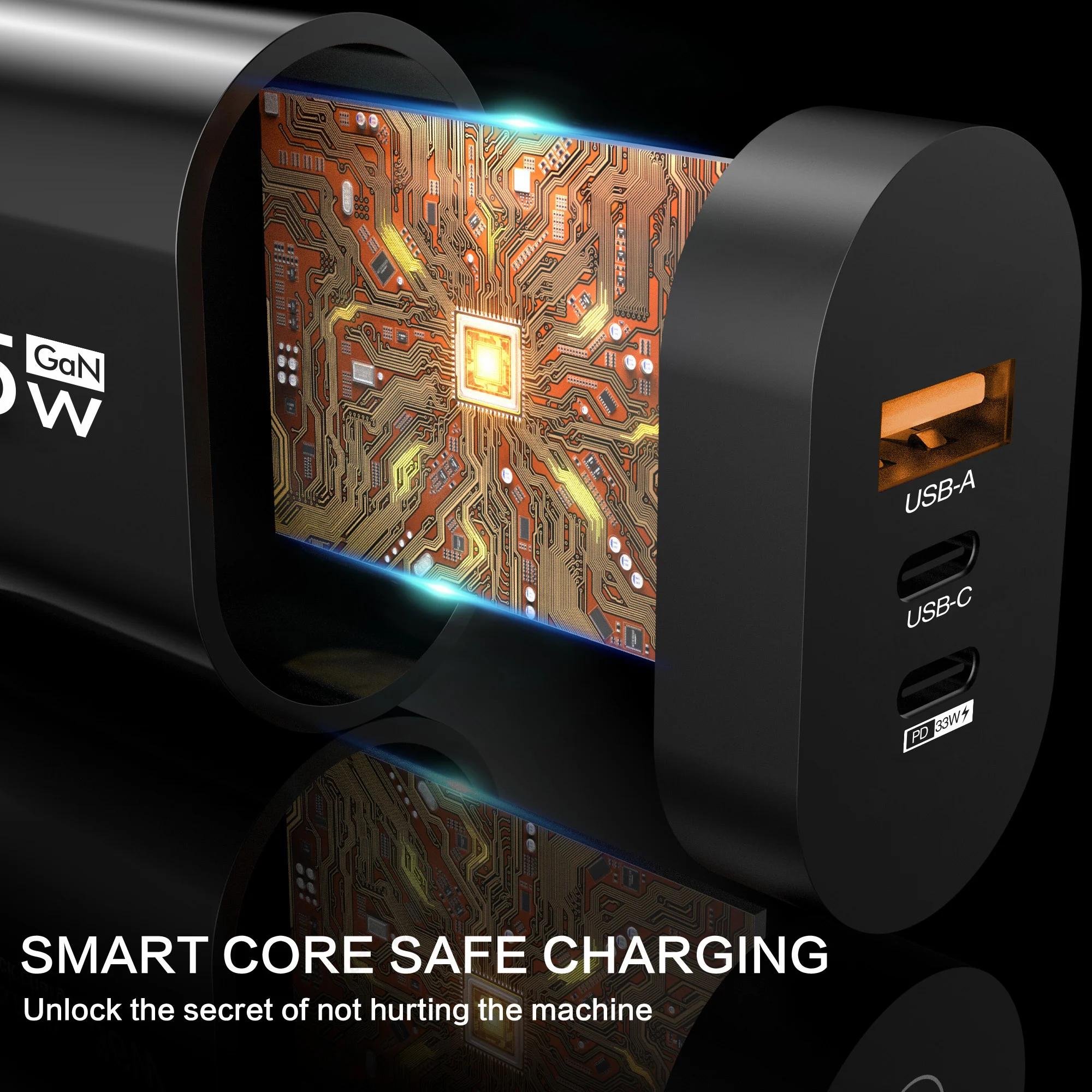 GaN Fast Charging 65W USB Type C Charger EU KR PD 3.0 Quick Charge Wall For Phone Adapter For iPhone 15 16 Xiaomi Huawei Samsung image 4