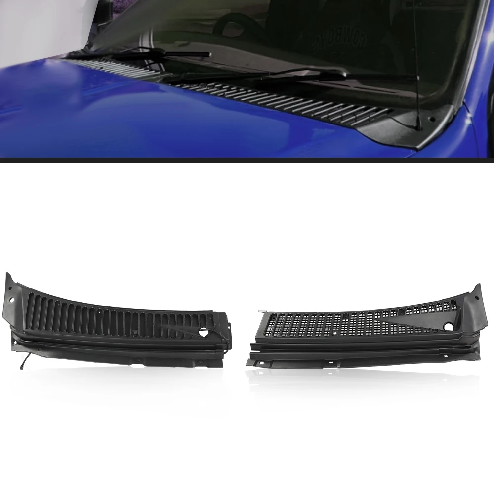 

1 Pair Windshield Wiper Cowl Vent Grille Fit for 1999-2007 F250 F350 Replacement 3C3Z25022A68 New Black Front