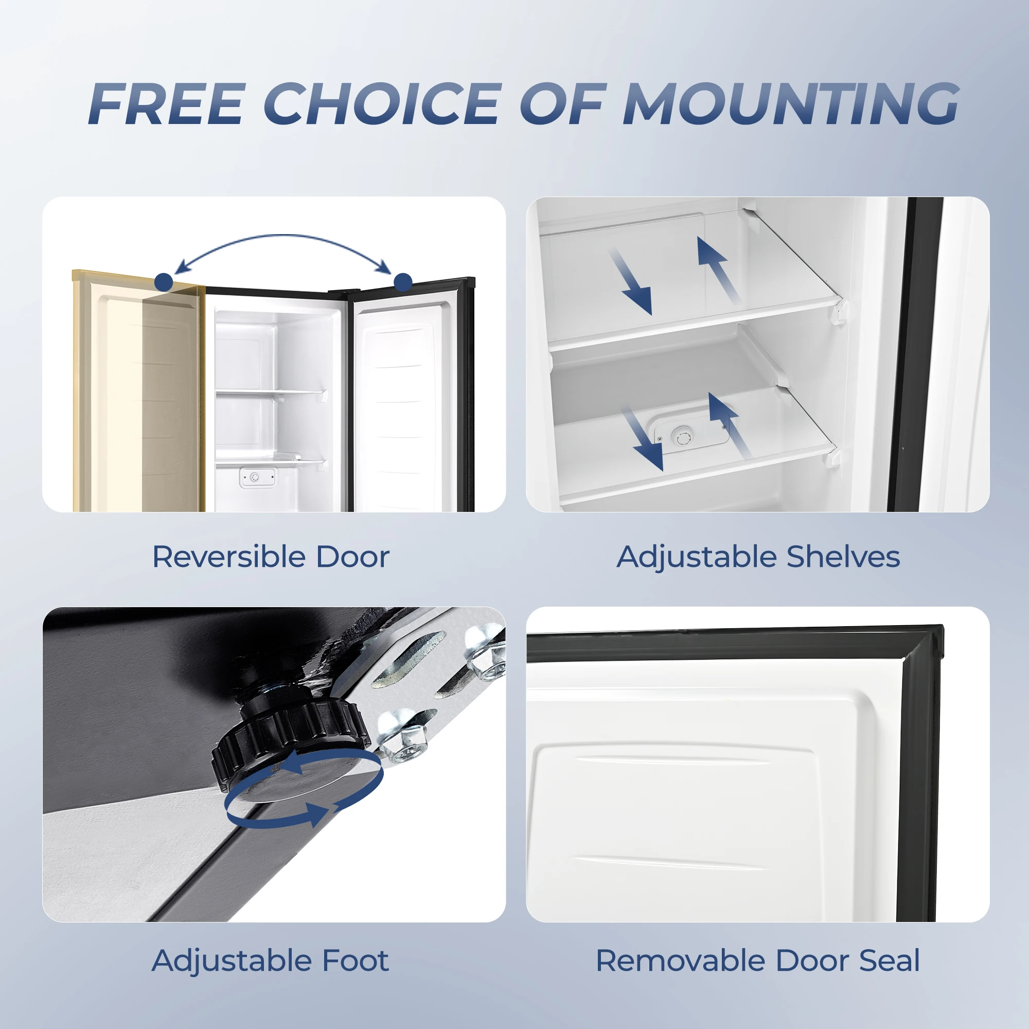 مجمد قائم من SIMZLIFE ، مع تصميم مدمج بباب واحد ، باب من الفولاذ المقاوم للصدأ قابل للعكس ، مناسب للمنزل ، مسكن ، شقة