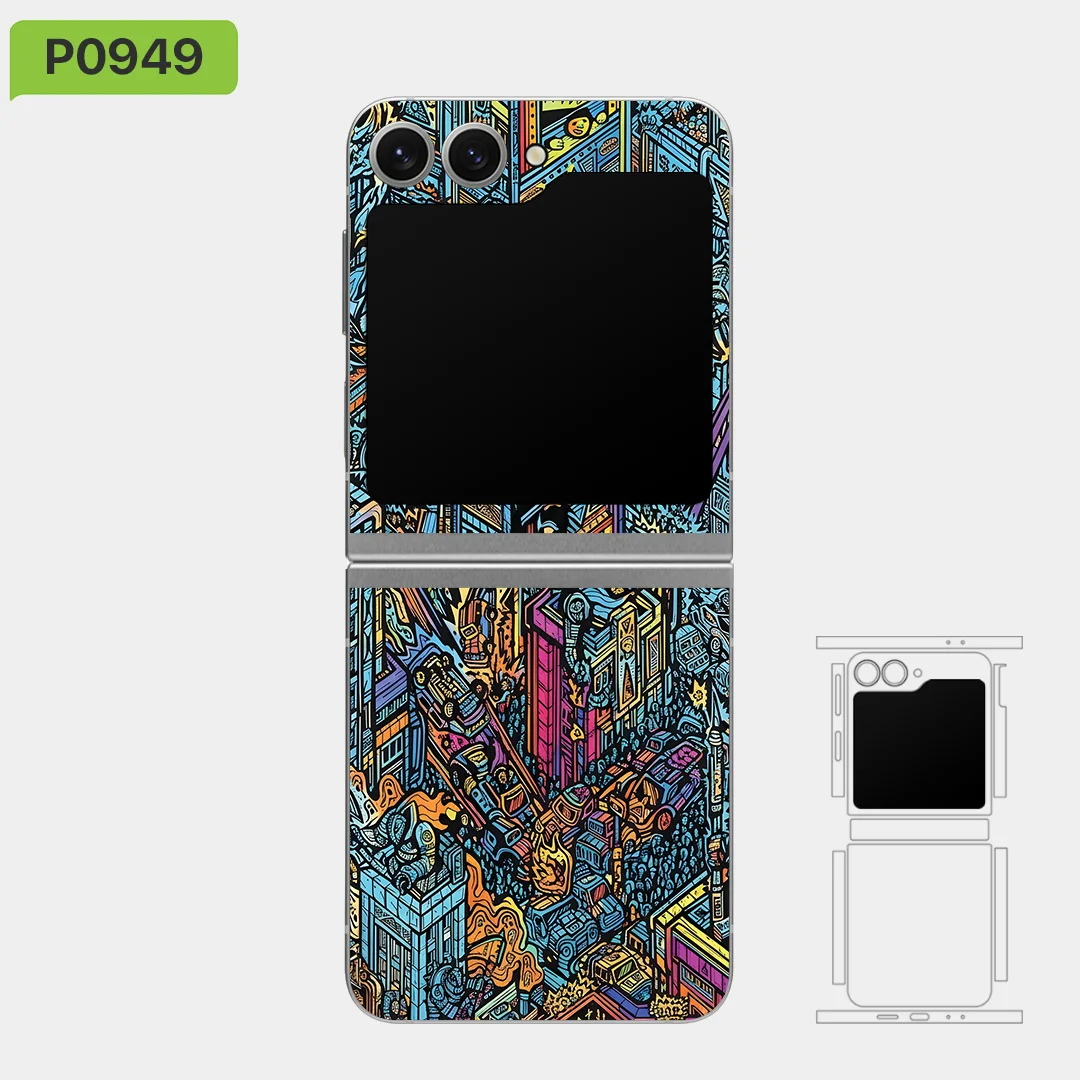 فينيل لف الجلد، لهاتف Samsung Z flip 7/6/5/4/3، Lost City By Nexa Skins، حماية من الخدش، ZF054 #1