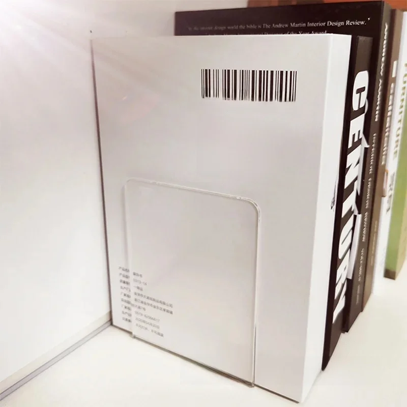 1-częściowe przezroczyste akrylowe podpórki do książek Albumy ekspozycyjne Uchwyt na notebooka Organizer na biurko Akcesoria biurowe — zdjęcie produktu 7