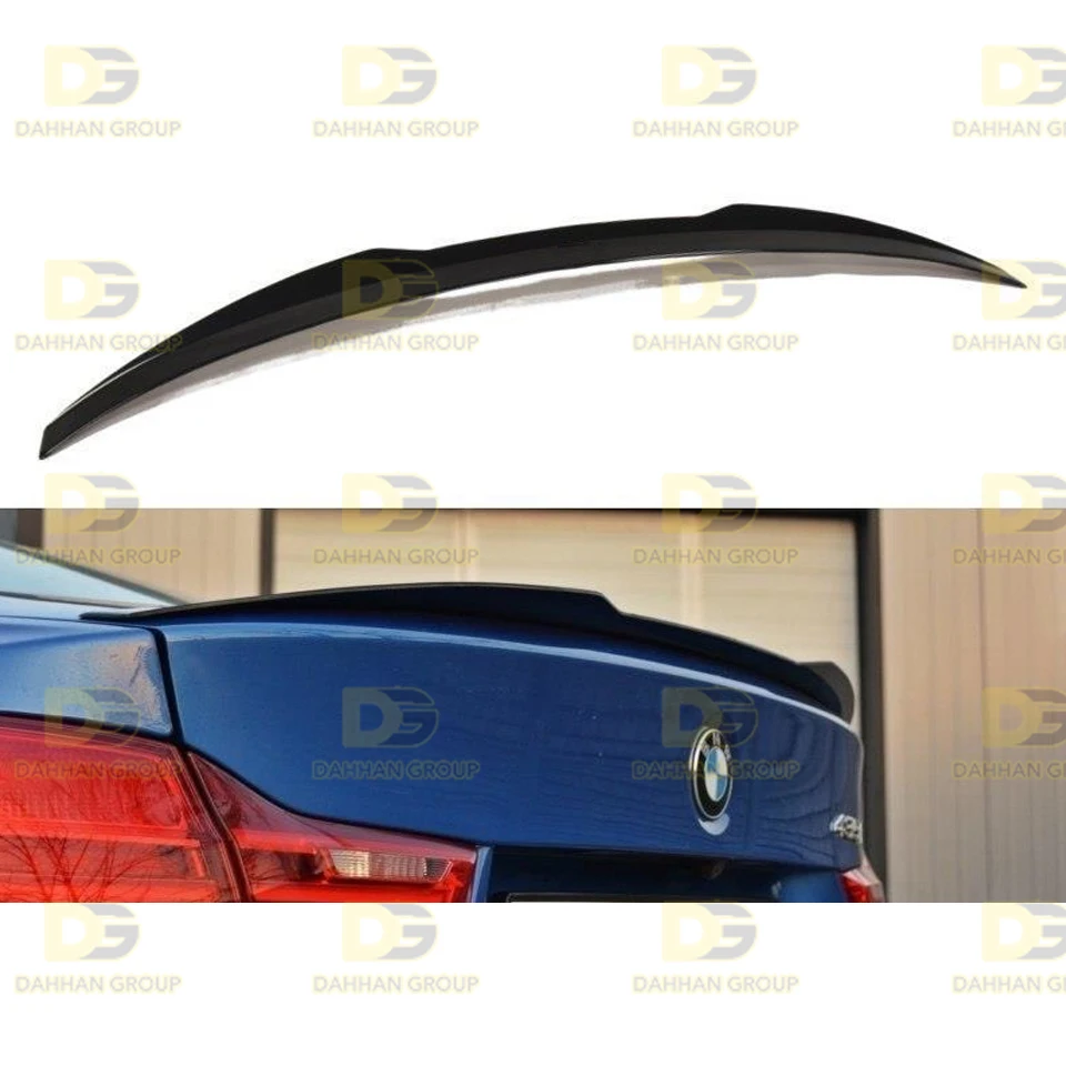 B.M.W 4 Series F32 Coupe 2013 - 2016 Cap Rear Spoiler Wing Extension Piano Gloss Black Plastic M4 Kit Bodykit