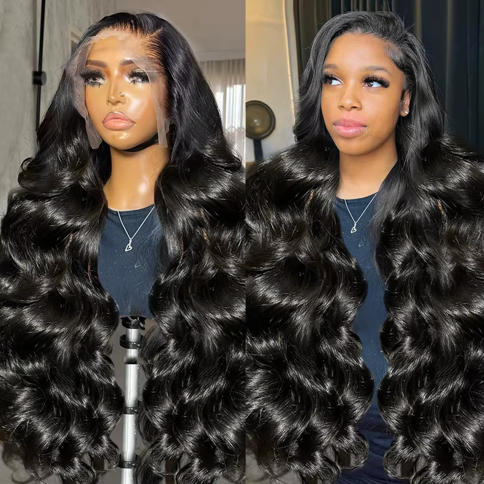 

28 Inch 13x4 13x6 HD Body Wave Lace Front Wig Pre Plucked Wave Lace Frontal Wig 100% Human Hair Wigs For Black Women