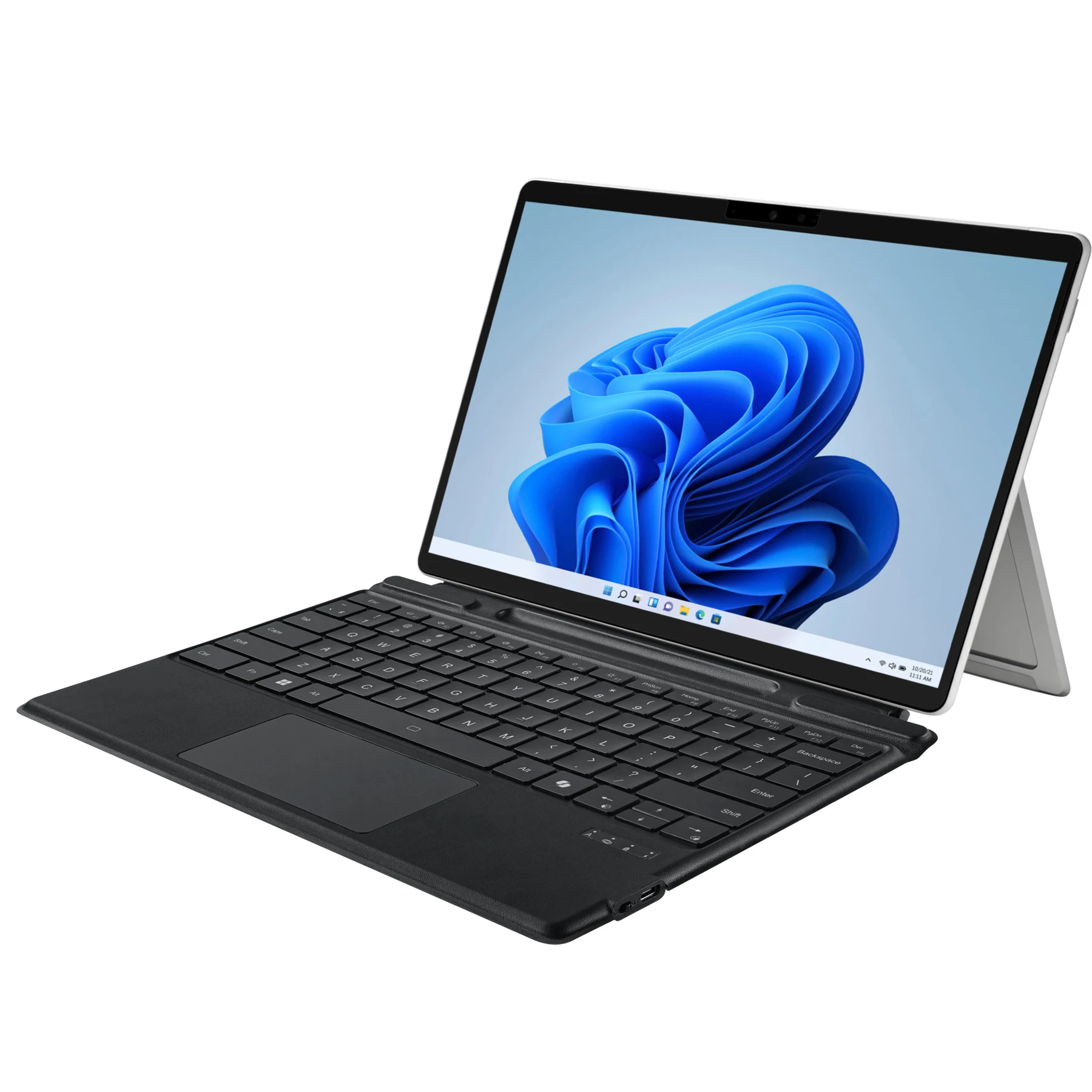 Bluetooth Keyboard with Touchpad for Surface Pro X/8/9/10/11, Ultra-Slim Magnetic Stand Cover with Quiet Scissor Switch Keys and Rechargeable Battery