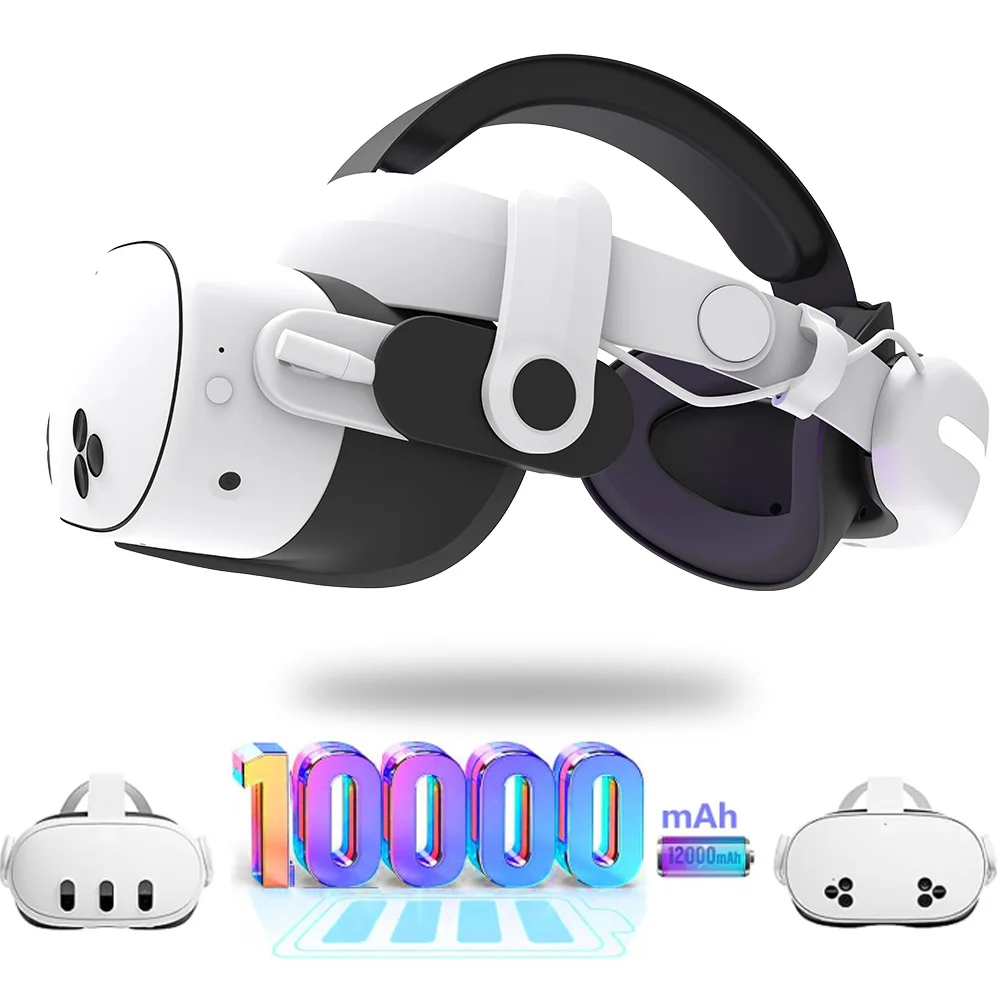 Mtomatovr S4 VR Battery Strap for Meta Quest 3 And 3S Extended Playtime Comfort Fit Enhanced Virtual Reality Experience
