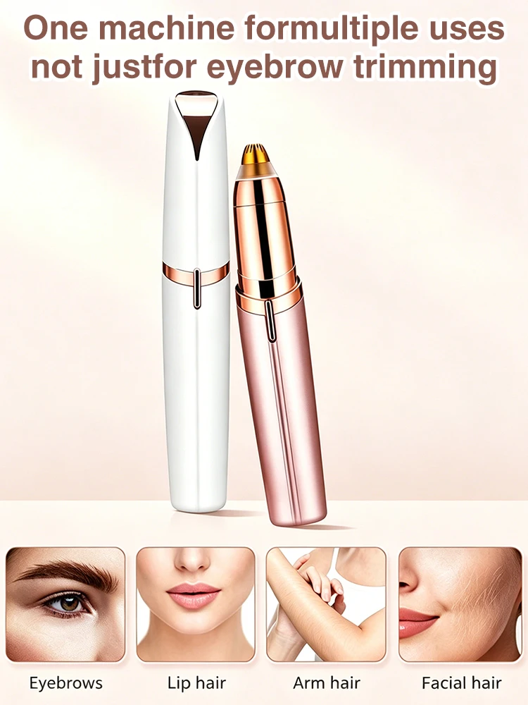 Electric Eyebrow Trimmer Face Eyebrow Cut Shaver Mini Portable Nose Hair  Shaver Epilator Eye tools Rechargeable view 6