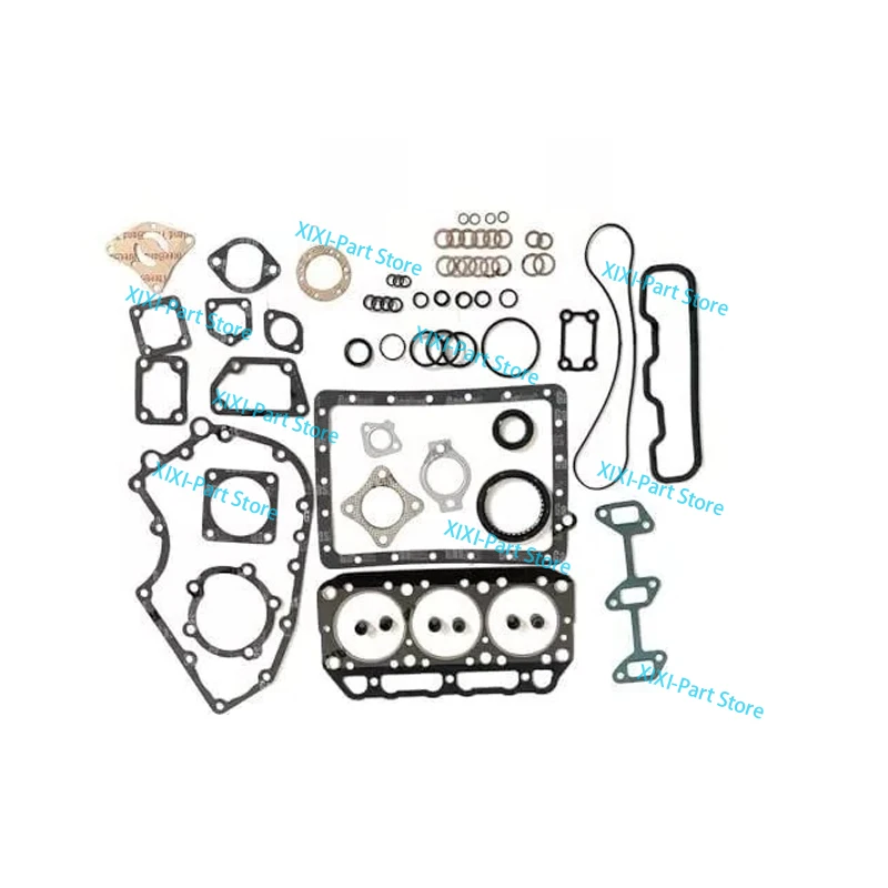 3T75 3T75HL 3T75U Full Gasket Kit+Piston Ring For Yanmar 3 Cylinders 75*2+2+4 WIth Cylinder Head Gasket Overhaul Rebuild Kit