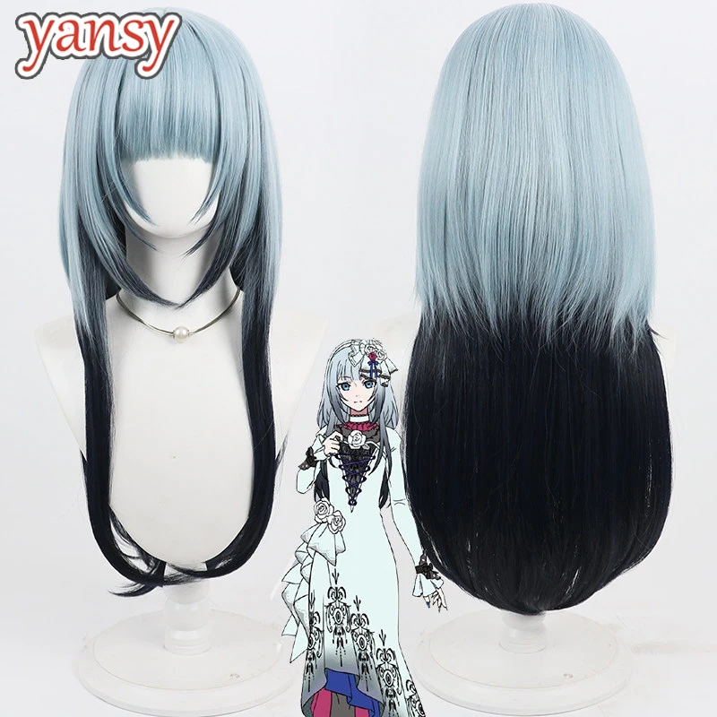Yansywig Synthetic Hair Yoisaki Kanade Cosplay Wigs Project Sekai: Colorful Stage feat. 60cm Light Blue Mixed Wig Heat Resistant