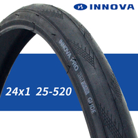 INNOVA 24x1.0 Wheelchair Tire 24inch 60TPI 25-520 Road Bicycle Wired Tire 240g/pc Light Weight Wheelchair Tire IB-3029