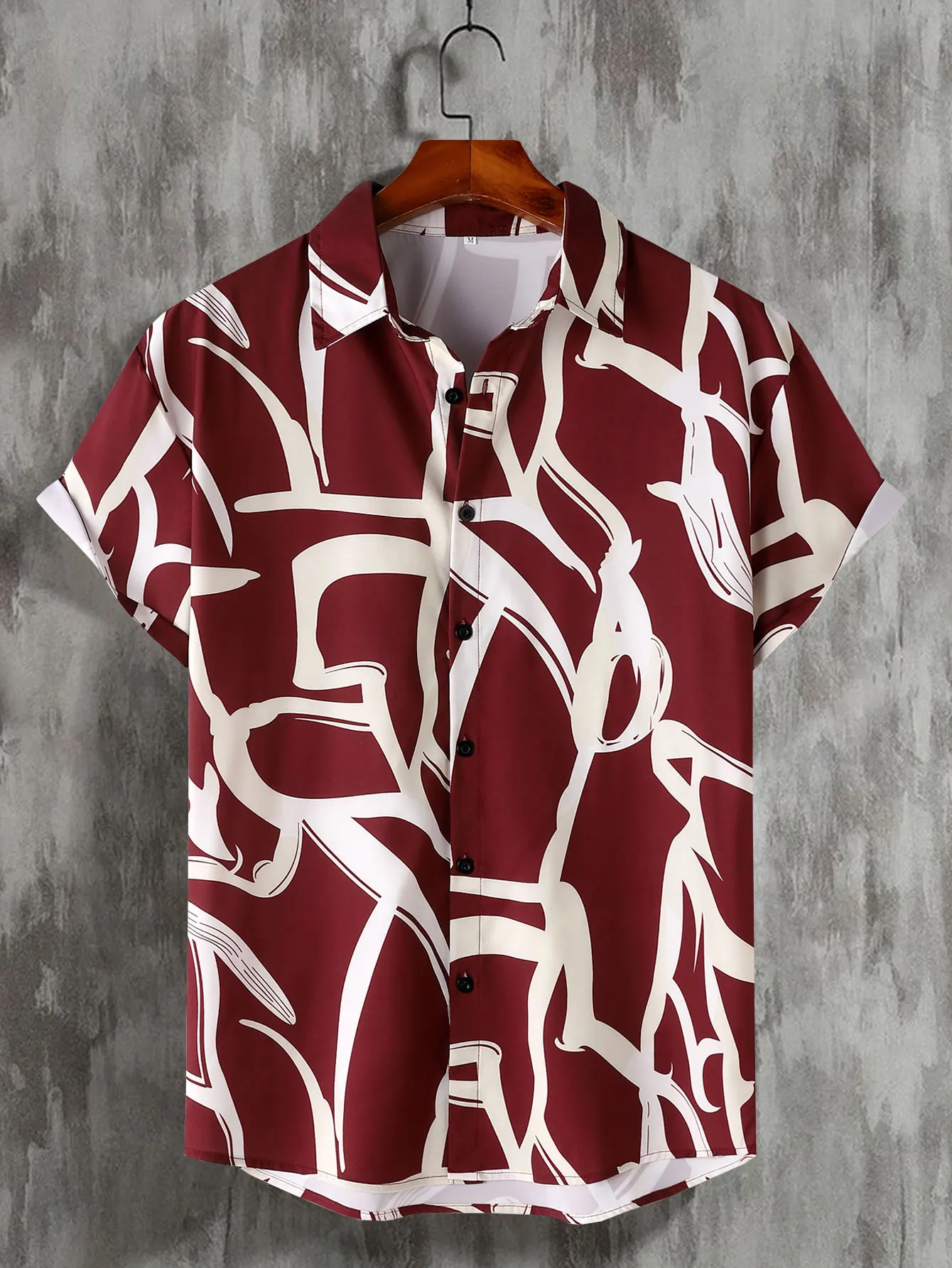 

Мужская Уличная мода, летняя повседневная рубашка, гавайский мультяшный принт, повседневные свободные рубашки, пляжные свободные топы с коротким рукавом