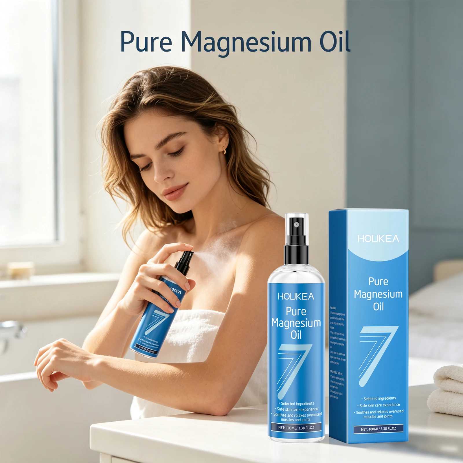 Bath Salts Magnesium - Spray de Óleo Mineral de Magnésio