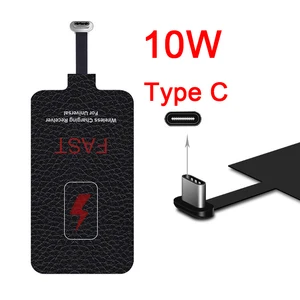 Receptor de carregamento sem fio 10W para Samsung Huawei Xiaomi Iphone5-7 Universal Micro USB Tipo C Adaptador de carregador sem fio rápido 8 principais vendas xiaomi 1c monitor vesa adapter - №8