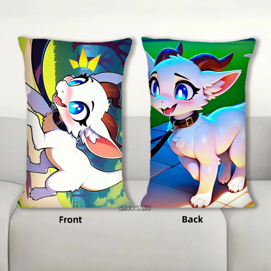 Dakimakura أنيمي Dogobold فروي وسادة للجسم غطاء وسادة أريكة مزدوجة الجانب طباعة رمي كيس وسادة 40X60cm