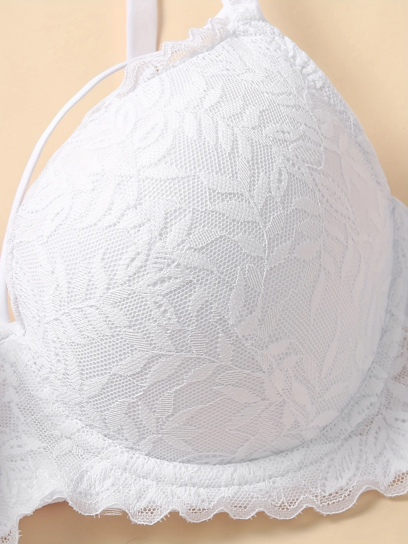 Dámská sexy krajková podprsenka s ocelovými kroužky, push-up oporou, 3/4 tenký košíček, proti povislým bokům prsou, spodní prádlo - náhled 4