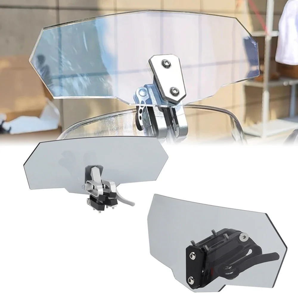 Universele Motorfiets Gestegen Clip Op Voorruit Voorruit Extension Spoiler Air Deflector Voor BMW R1200GS XADV Tmax Scooter - afbeelding 2