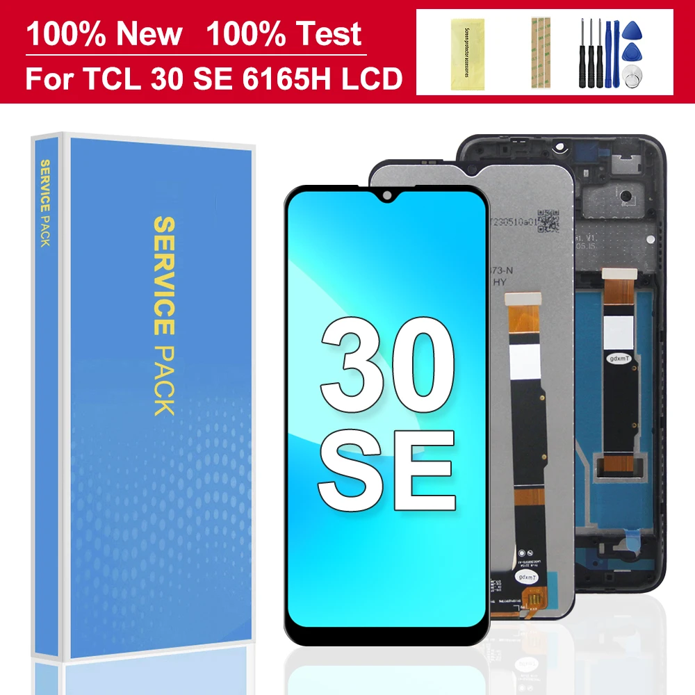 6.52 Per TCL 30SE Display LCD Touch Screen Digitizer Assembly Sostituire Per TCL 30 SE 6165H, 6156H1 Schermo Con Telaio