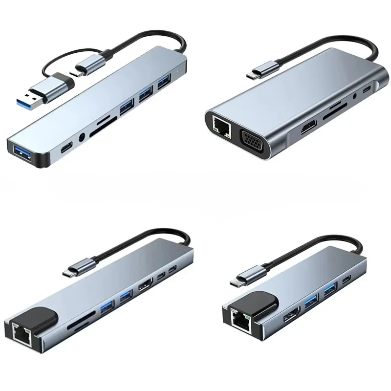 USB C HUB typu C Splitter Thunderbolt 3 stacja dokująca Adapter do laptopa z dla Macbook Air M1 iPad Pro — zdjęcie 2