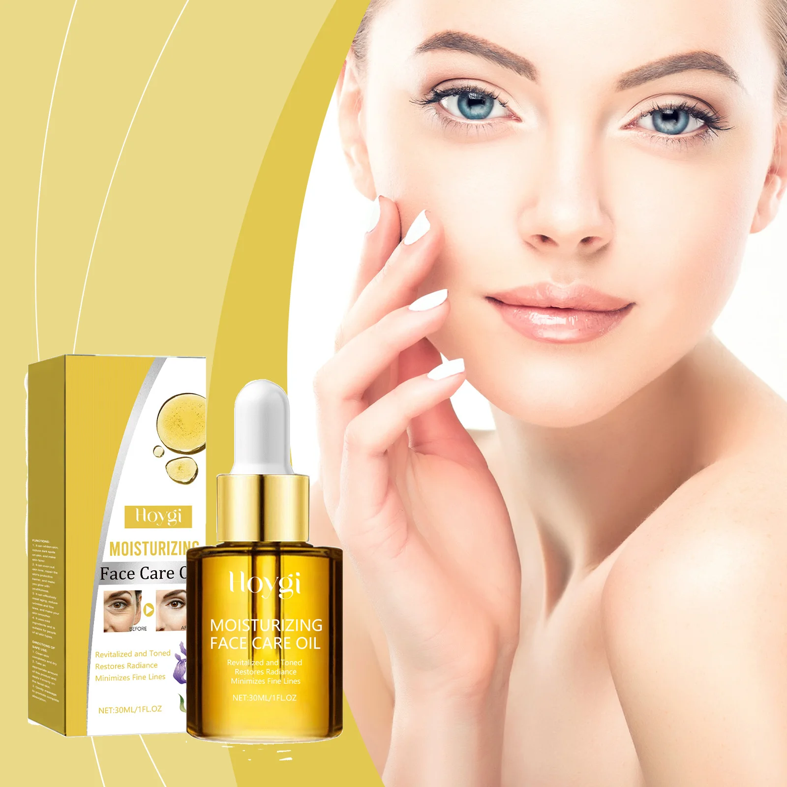 

Hoygi 30ml Moisturizing Face Care Essential Oil Smoothing Facial Reduce Pigmentation Birghten Skin Tone Hydrating Face Serum Oil