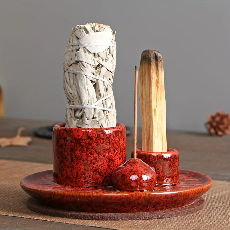 

Minimalist Ceramic Aromatherapy Candle Holder Sage Smudge Tray Nordic Style Home Decor