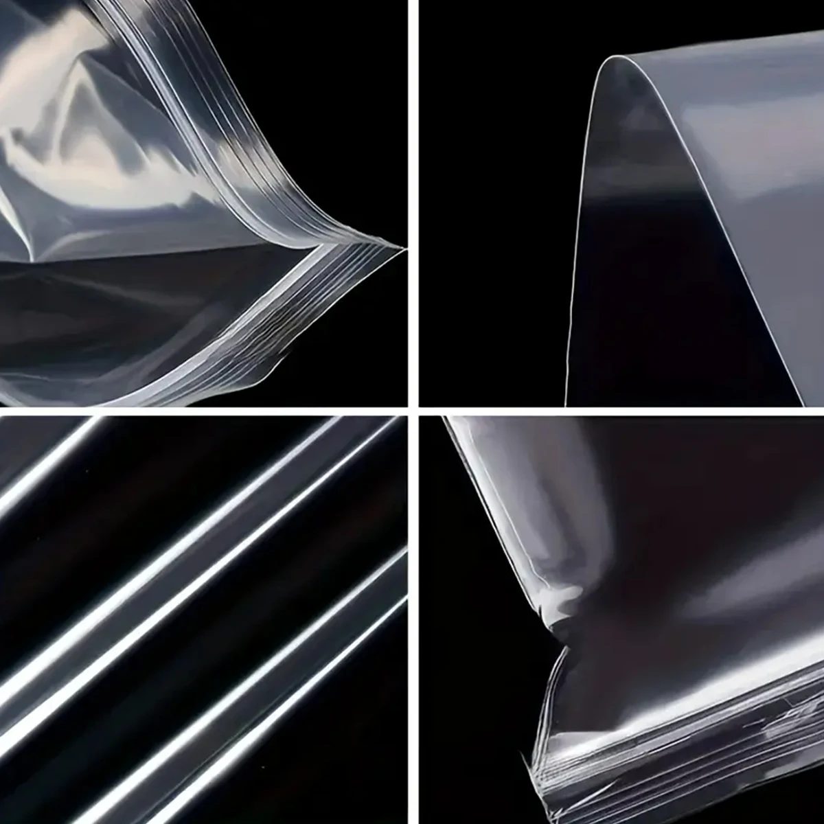100pcs Plastic PE Transparent Self Sealing Bag Storage Bag, Used For Jewelry Display Packaging, And Bead Tube Packaging