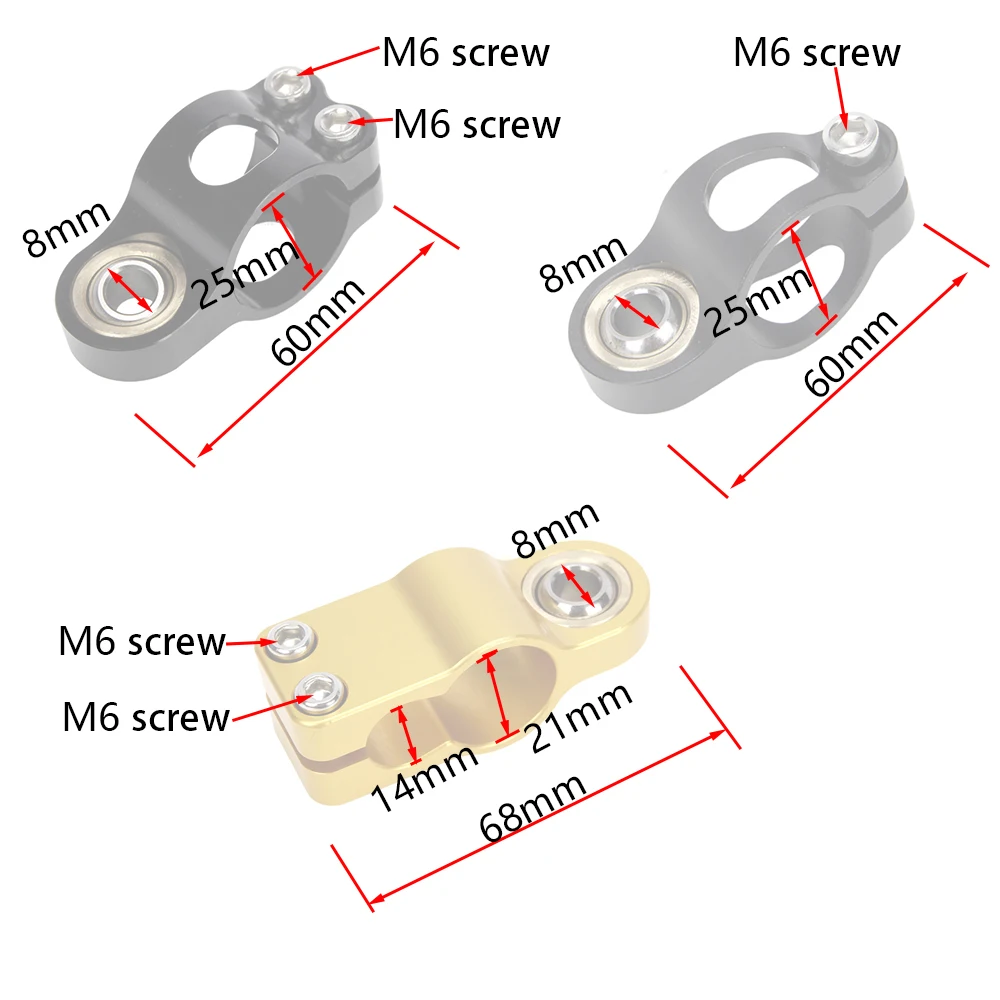 Motorcycle Universal damper Titanium Ruler Clip Fixing Clip For YAMAHA MT09 MT07 YZF R1 R6 Z300 Z250 Ninja 300R FZ1 XJR1300