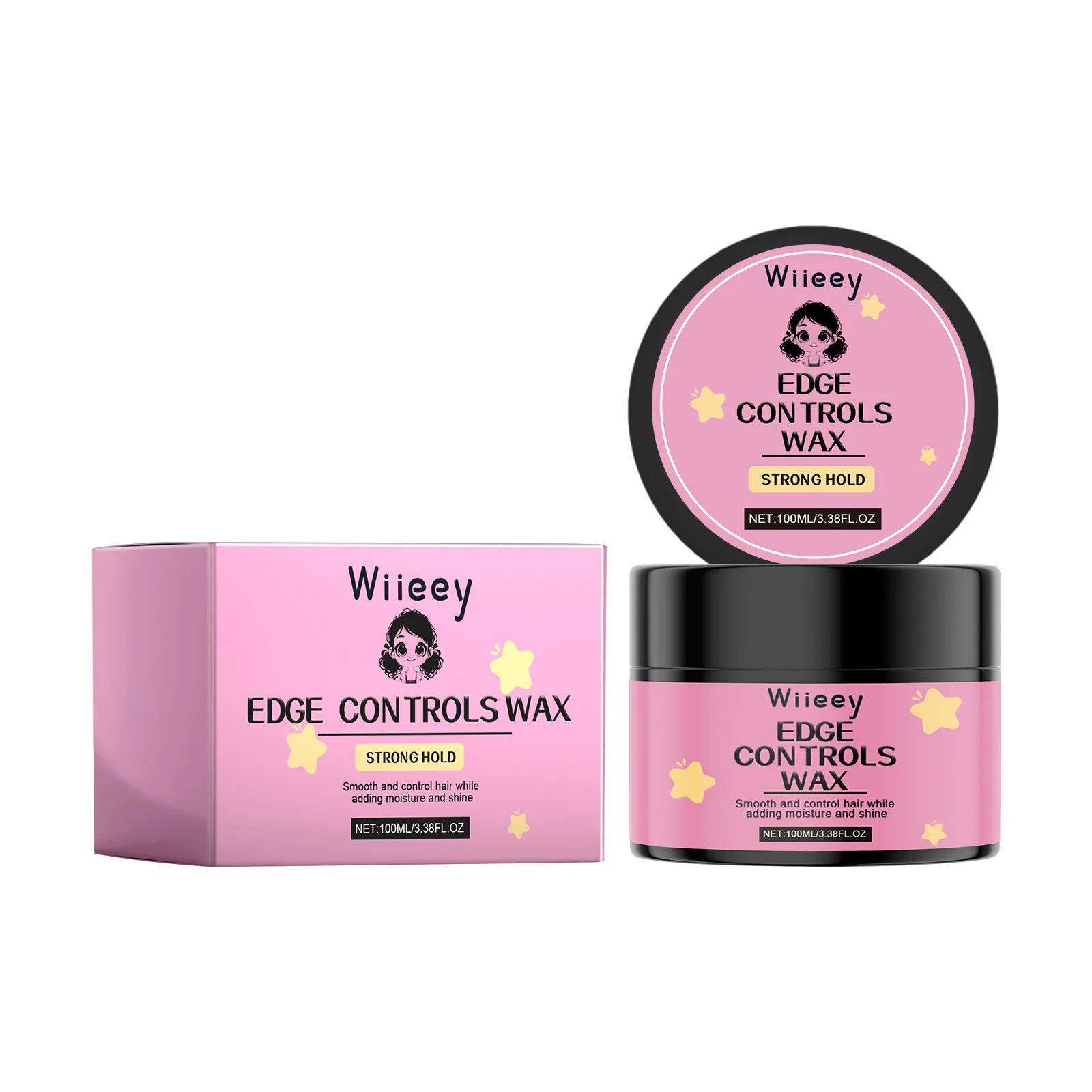 Edge Controls Wax Strong Hold Smooth and Control Tidying Hair Smoothing Frizz Long-lasting Styling Fixing Hair Wax