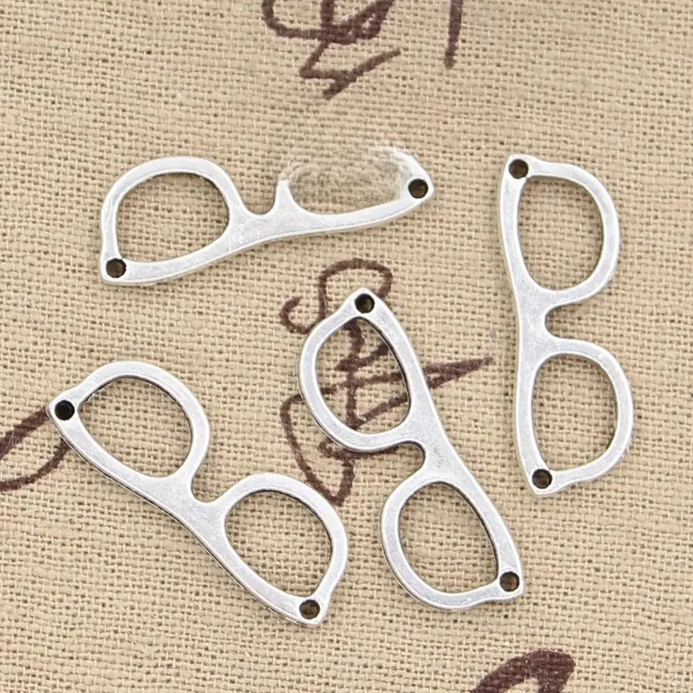 15 sztuk Charms okulary okulary 29x10mm Antique Making wisiorek fit, w stylu Vintage tybetański brąz srebrny kolor, ręcznie robiona biżuteria DIY — zdjęcie 2