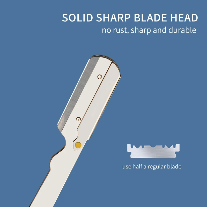 سعيد الحلاقة الحلاقة الرجال الحلاقة الحلاقة الفولاذ المقاوم للصدأ الحلاق الحلاقة اللحية إزالة الشعر أدوات للطي الحلاقة حامل بالجملة