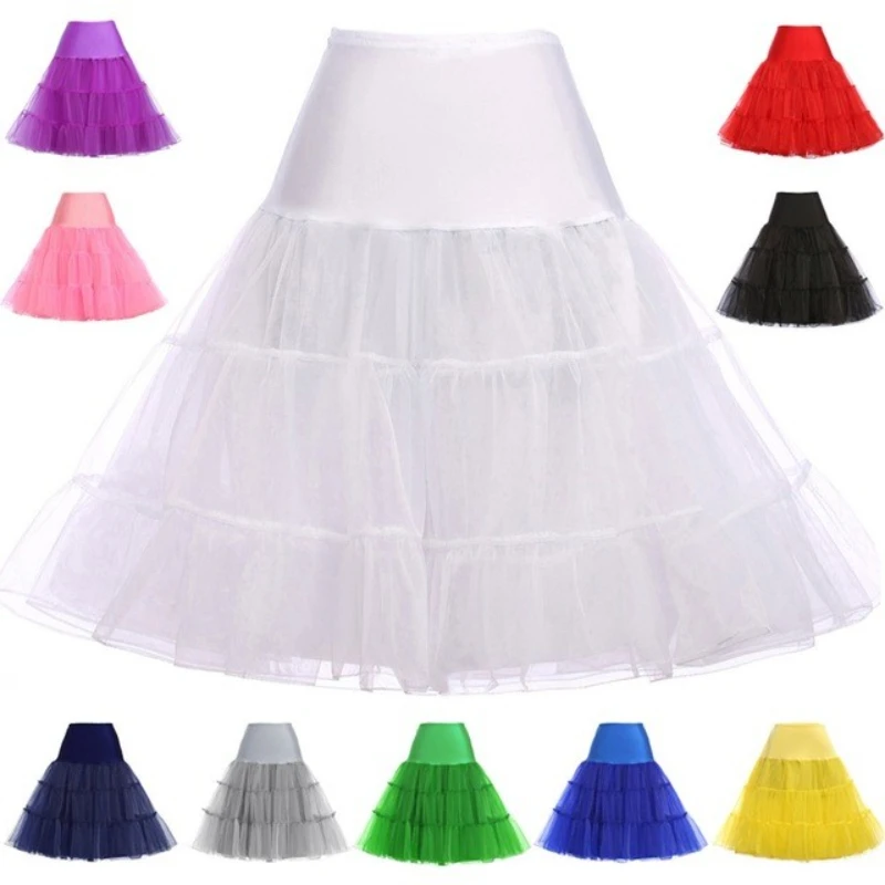 In Voorraad 60 Cm Petticoats Voor Trouwjurk Crastal Garen Taille Elastische Korte Wedding Petticoat Bridal Onderrok Vrouwen Crinoline