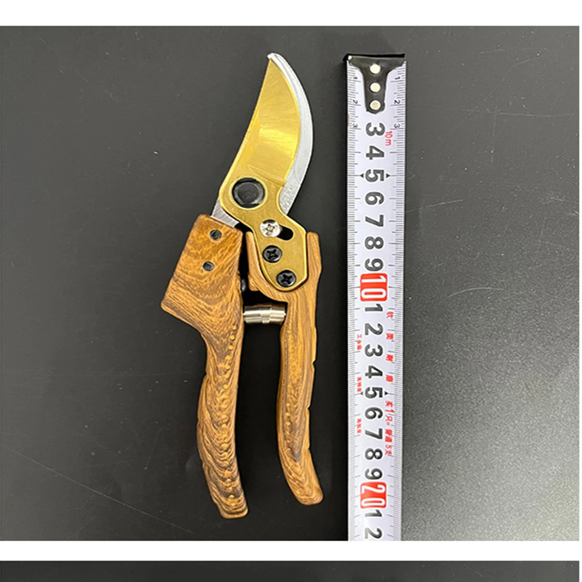 Wooden handle pruning shears alloy thick branch labor-saving pruning shears non-slip handle branch garden shears