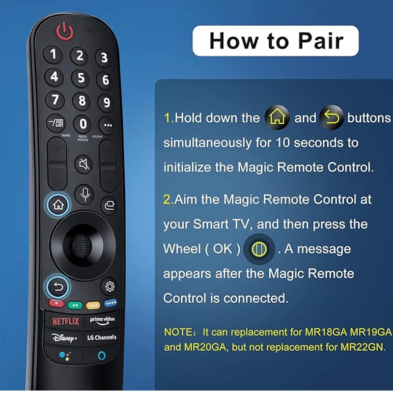 Imagem -04 - Magic Remote para lg tv Controle Remoto Substituição com Ponteiro Função de Voz Uhd Oled qn Compatível com lg Smart 2023 2023