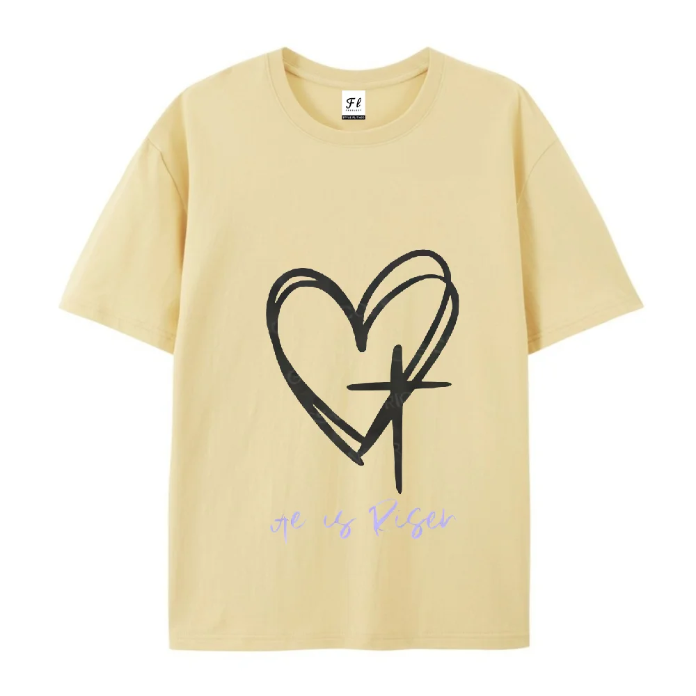 T-shirt estiva ad alta peso da donna a maniche corte stampata in puro cotone con stampa di cartoni animati Abbigliamento donna stile fresco e Ins Casua