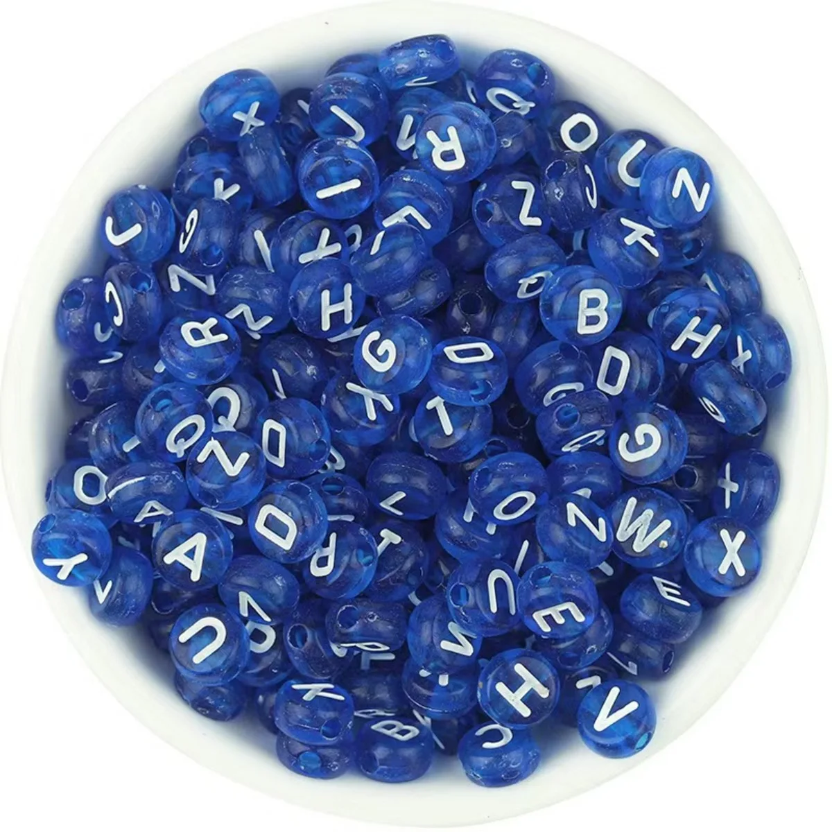 100pcs/Lot Acrylic Oblate Alphabet Beads Colorful Transparent Letter Beads for Jewelry Making DIY Bracelet Necklace Accessories image 3