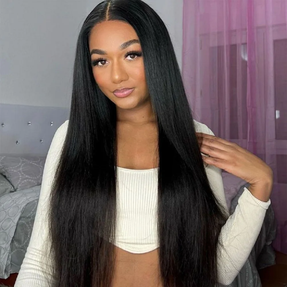 13x6 Straight HD lace frontal wig human hair 30 40 inch glueless wigs human hair pre plucked brazilian wigs for women choice