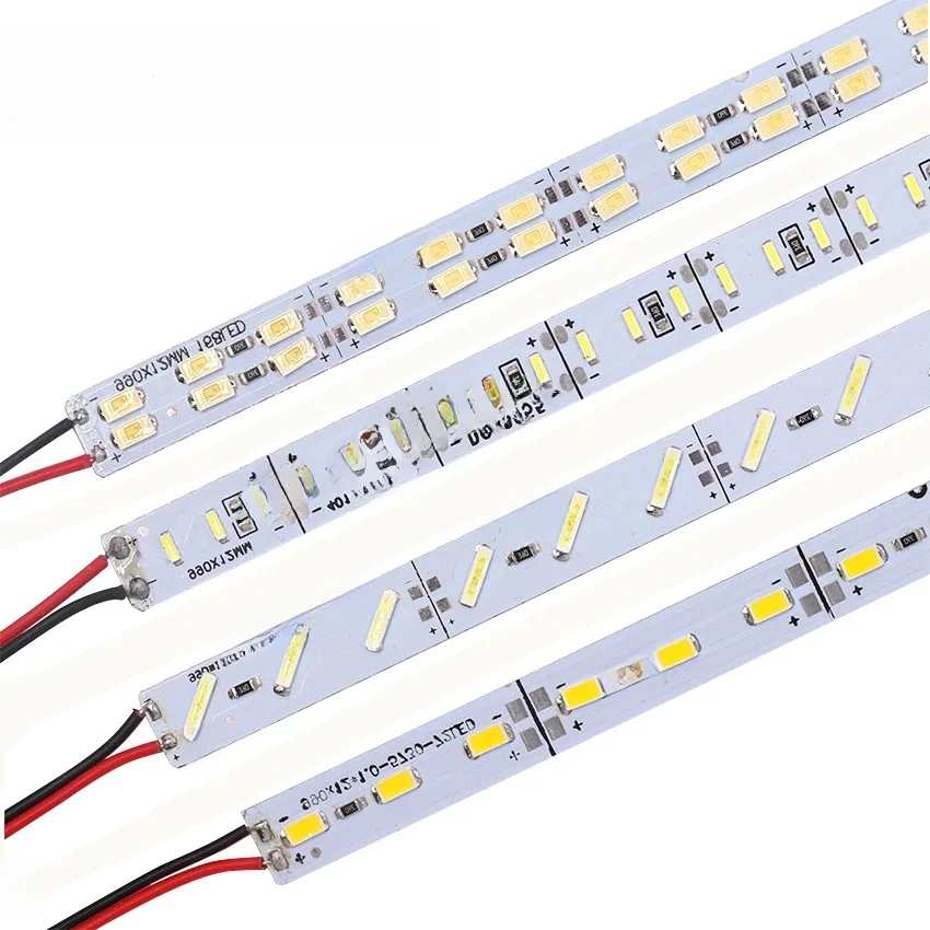 10 sztuk/partia 12V twarde taśmy LED aluminium bar światła sztywne 7020 4014 5630 SMD taśmy led światła 50cm 36leds 72leds zimny biały — zdjęcie 2