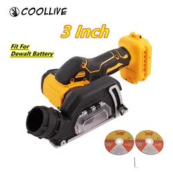 3 Inch Angle Grinder Rechargeable Cordless Mini Grinder Cutting Circular Saw Power Tools For DeWALT 20V 18V Battery